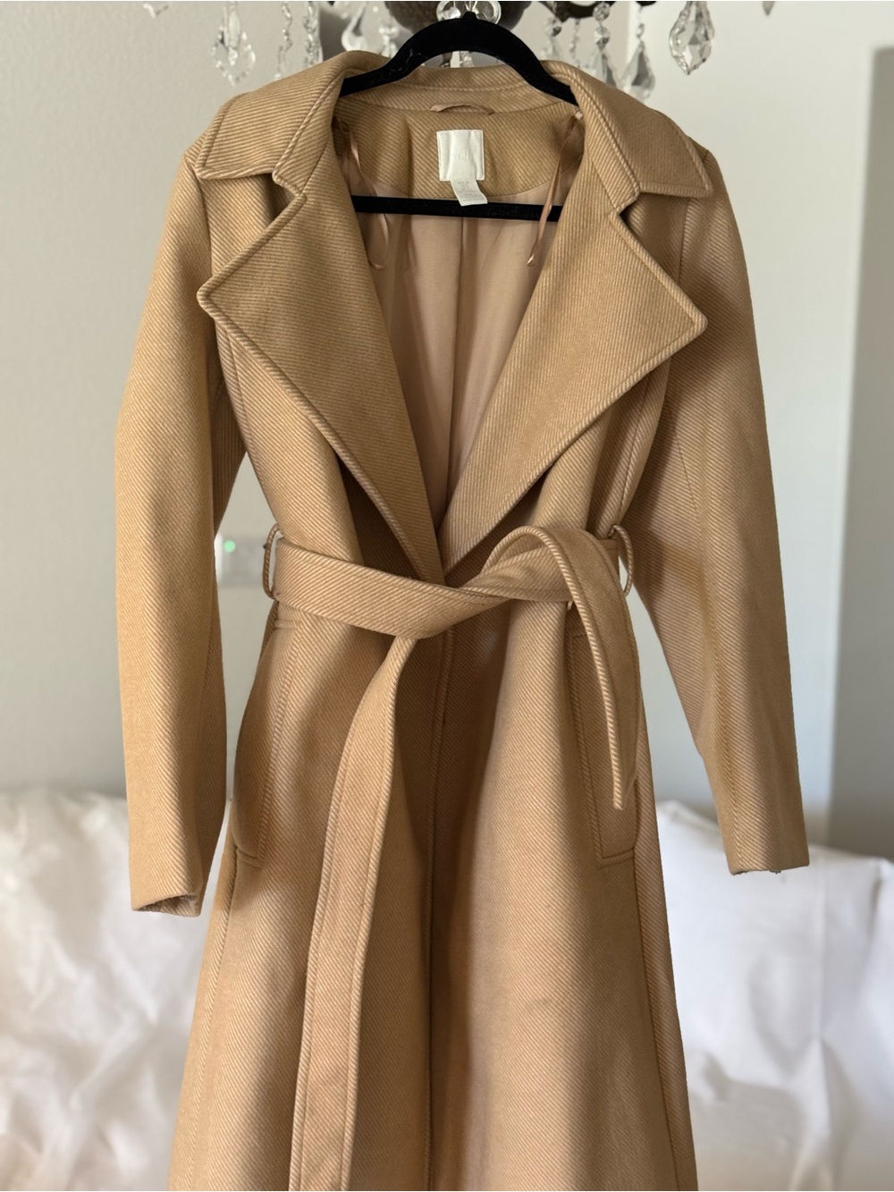 H&M Tan Wrap Belted Trench Coat - Picture 10 of 10